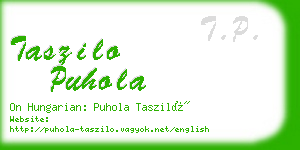 taszilo puhola business card
